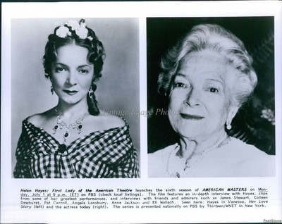 1991 Helen Hayes: 1St Lady Of The American Theatre American Master Tv Photo 8x10