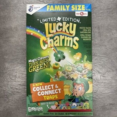 Lucky Charms 2025 Limited Edition Saint Patrick' s Day Cereal W/Leprechaun Trap