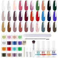 Dip Powder Nail Kit Starter – 30 Colors Nude, Glitter, Acrylic Set