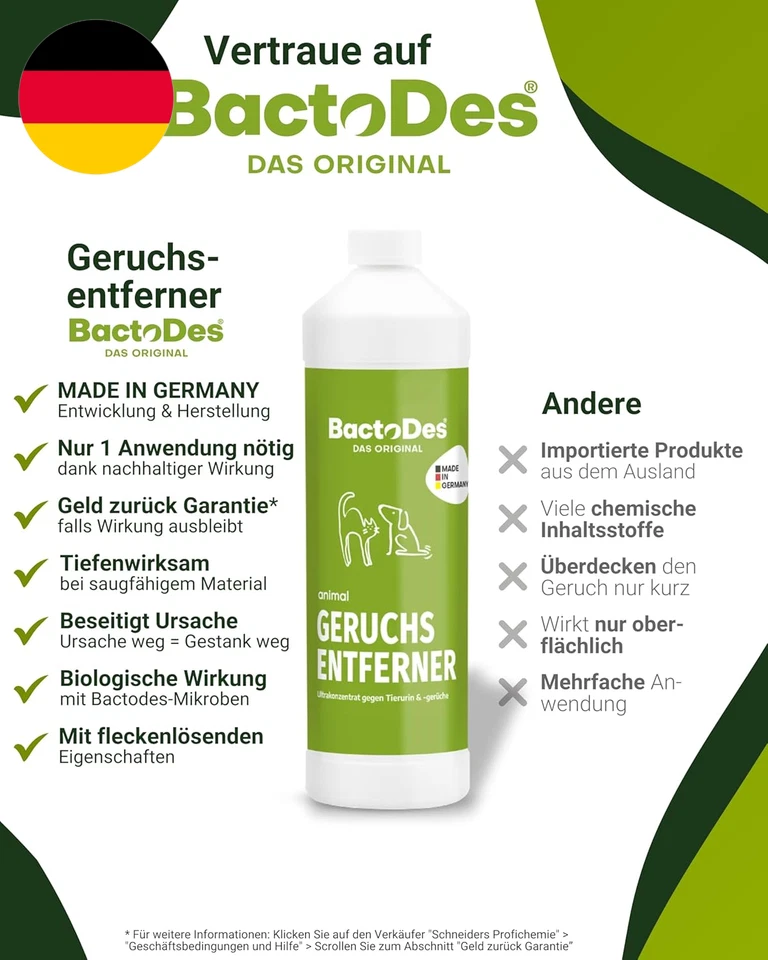 Bactodes - Animal Geruchsneutralisierer 3L Konzentrat Mit Spray-Mischflasche - S - Bild 4 von 4