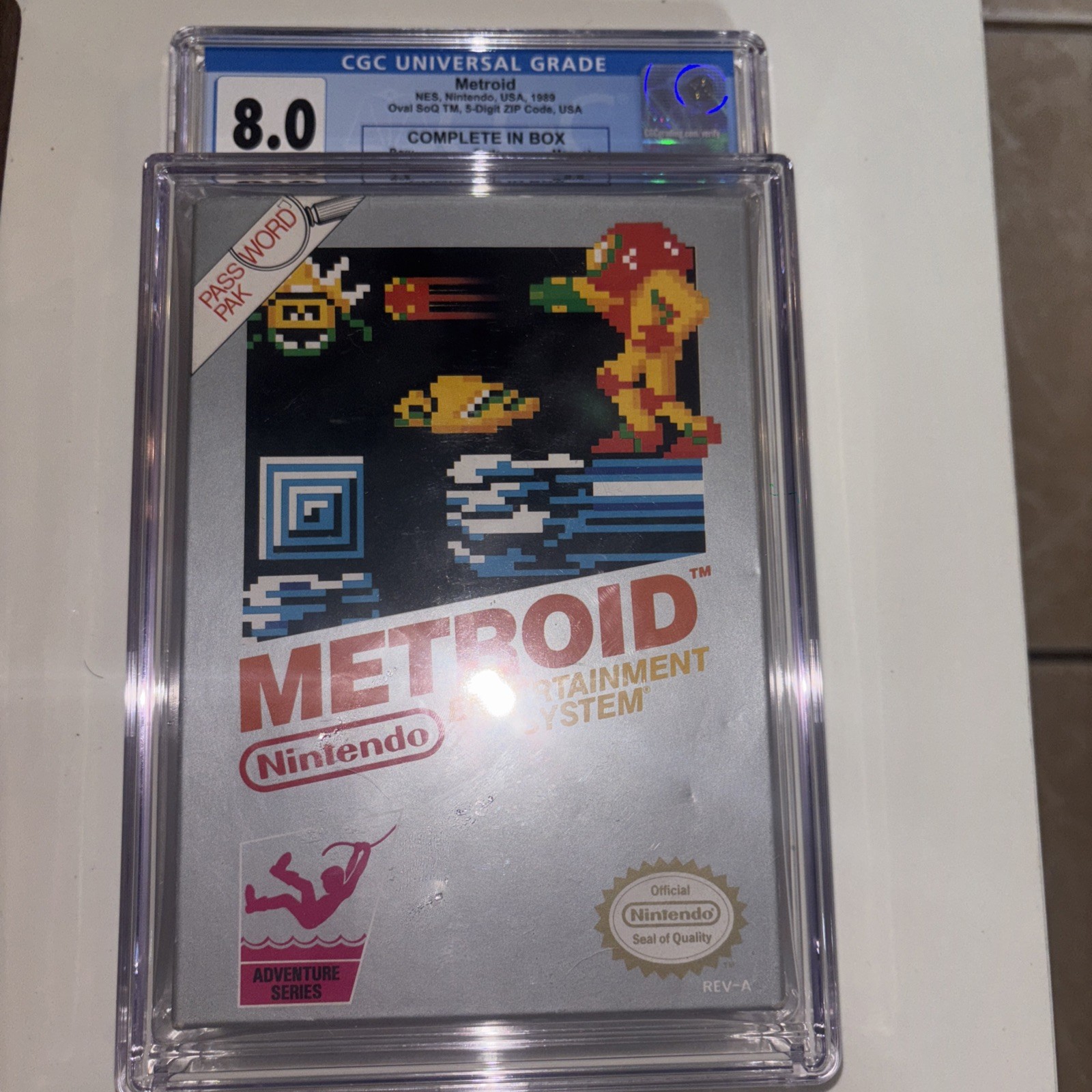 METROID (Nintendo Entertainment System 1989) CGC Universal grade 8.0