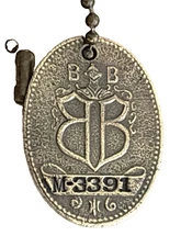 VTG Charge Coin Brass Tag: BOGGS & BUHL; Pittsburgh PA;