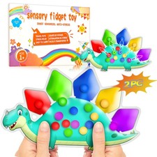 2PC Dinosaur Color Sorting Sensory Toys for Toddler, Montessori Toy Learning ...