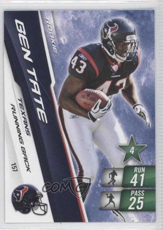2010 Panini Adrenalyn XL Ben Tate #157 Rookie RC 0a3
