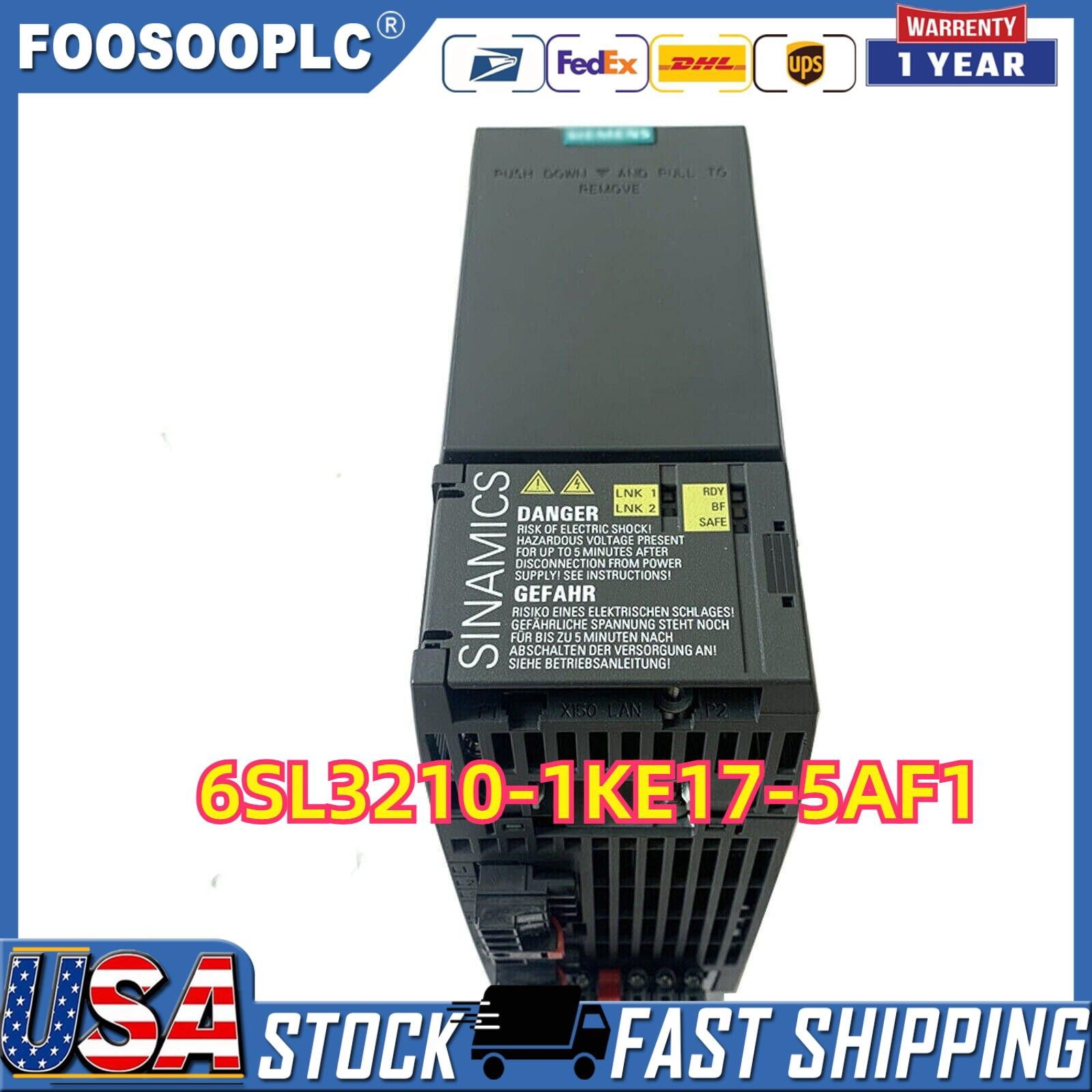 New Siemens 6SL3 210-1KE17-5AF1 6SL3210-1KE17-5AF1 SINAMICS G120C Rated Power