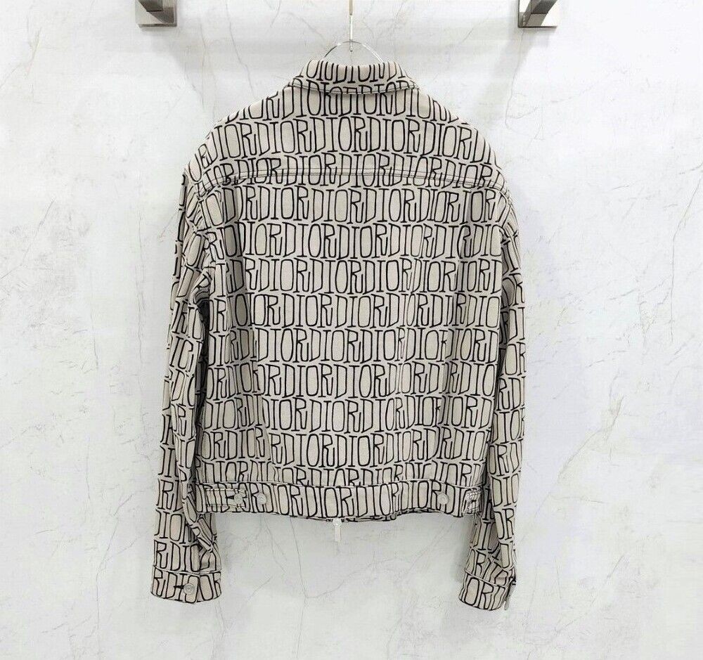 Dior x X Shawn Stussy Multi Logo Trucker Jacket 033D493AY985