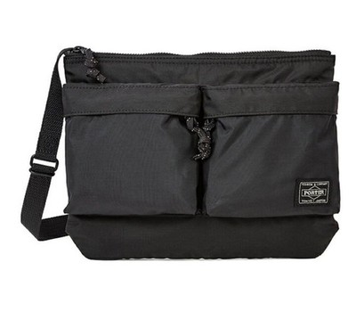 05458 Porter Flash Shoulder Bag Sacoche Crossbody Yoshida Bag Black