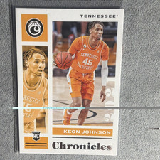 Panini 2021-22 Chronicles Keon Johnson #6 Black Rookie Tennessee Volunteers