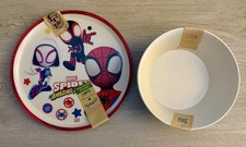 Zak Designs Spider Man Marvel 2 assiettes 2 bols mélamine Spidey et Amazing Friends