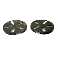 x2 Original Ribbon Spool Covers for Oliver No 5 Typewriter Antique Part Vtg #6 thumbnail