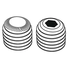 Sckt Set Scrw, Knurl Cup, 4-40X1/8, Pk100,  U07890.011.0012