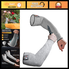 Cut Resistant Arm Sleeves for Men - Protective Work Gardening Gear, Large