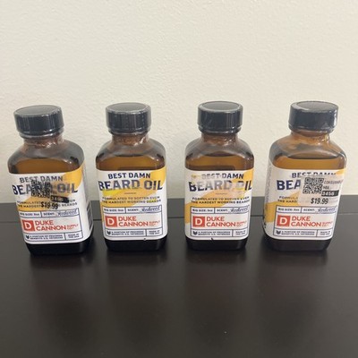 Duke Cannon Best D*mn Beard Oil Redwood Scent 3oz EACH New & Sealed Lot of 4