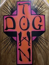 Dog town Skateboard Team Deck. DTS Skull & Crossbones On Tail. 9.3” Screened!