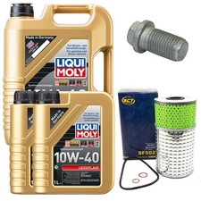 Motoröl Filter Set 10W-40 LIQUI MOLY 7 Liter + Schraube für Mercedes 190 124 T1 Motoröl Filter Set 10W-40 LIQUI MOLY 7 Liter + Schraube für Mercedes 190 124 T1
