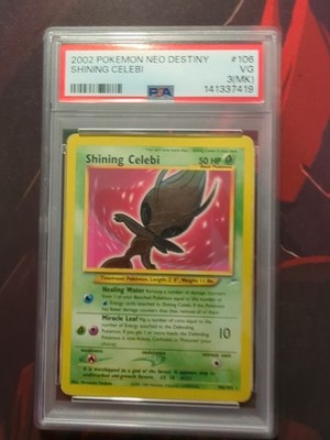 Shining Celebi 106/105 Pokemon TCG Neo Destiny Holo Rare PSA 3(MK
