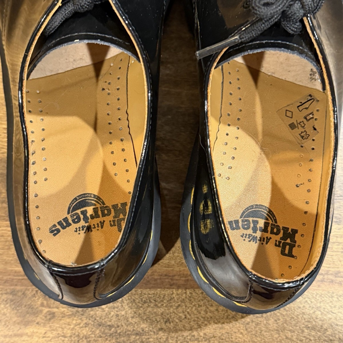 Dr. Martens 1461 QUAD Black Gloss Leather Lace Up Platform Oxford