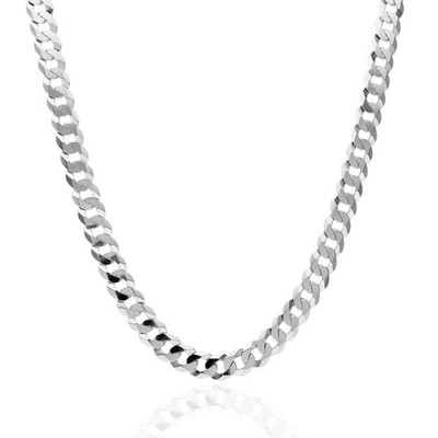 Sterling Silver 6mm Cuban Chain (Solid Links) 20''-30''