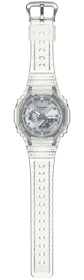 CASIO G-SHOCK Classic Ana-Digi Orologio Trasparente/Argento GA-2100BM-7A8ER - Immagine 2 di 3