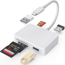 SD Card Reader, 5 in 1 USB-C USB Dual Connectors Card Adapter for iPhone