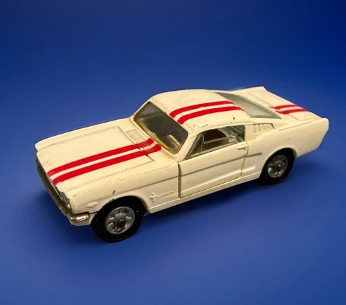 Vintage Corgi Toys Ford Mustang Fastback 2+2 White Red 1960s Diecast Car Model