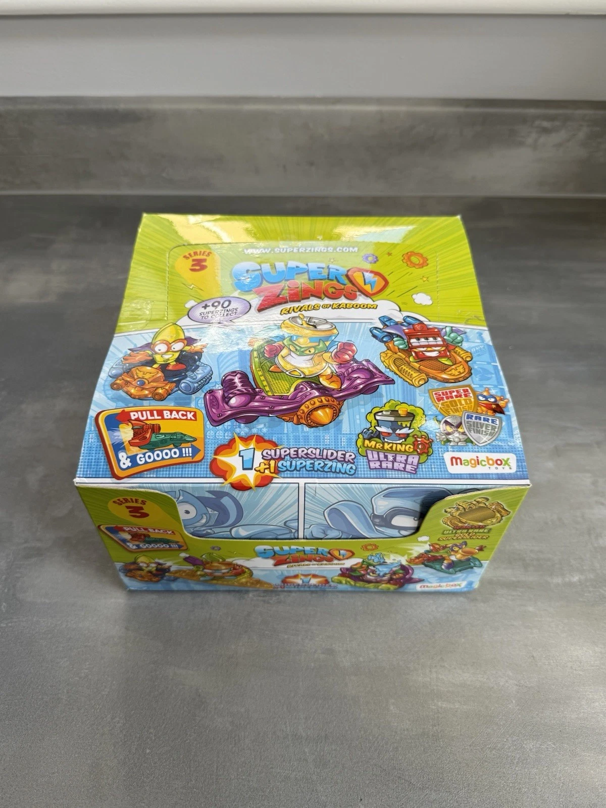 Super Zings Series 3 Box Of 24 Packs Superslider & Superzing - Brand New
