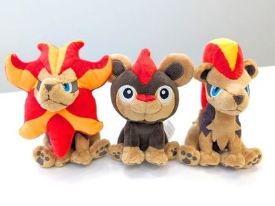 Pokemon Sitting Cuties Plush Litleo & Pyroar Stuffed Toy Japan Set of 3