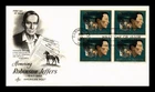 DR JIM STAMPS US COVER ROBINSON JEFFERS AMERICAN POET FDC BLOCK OF 4 ARTCRAFT
