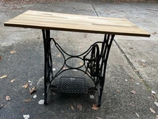 “New Home”  antique treadle sewing machine Treadle With Wood Top By New  Home