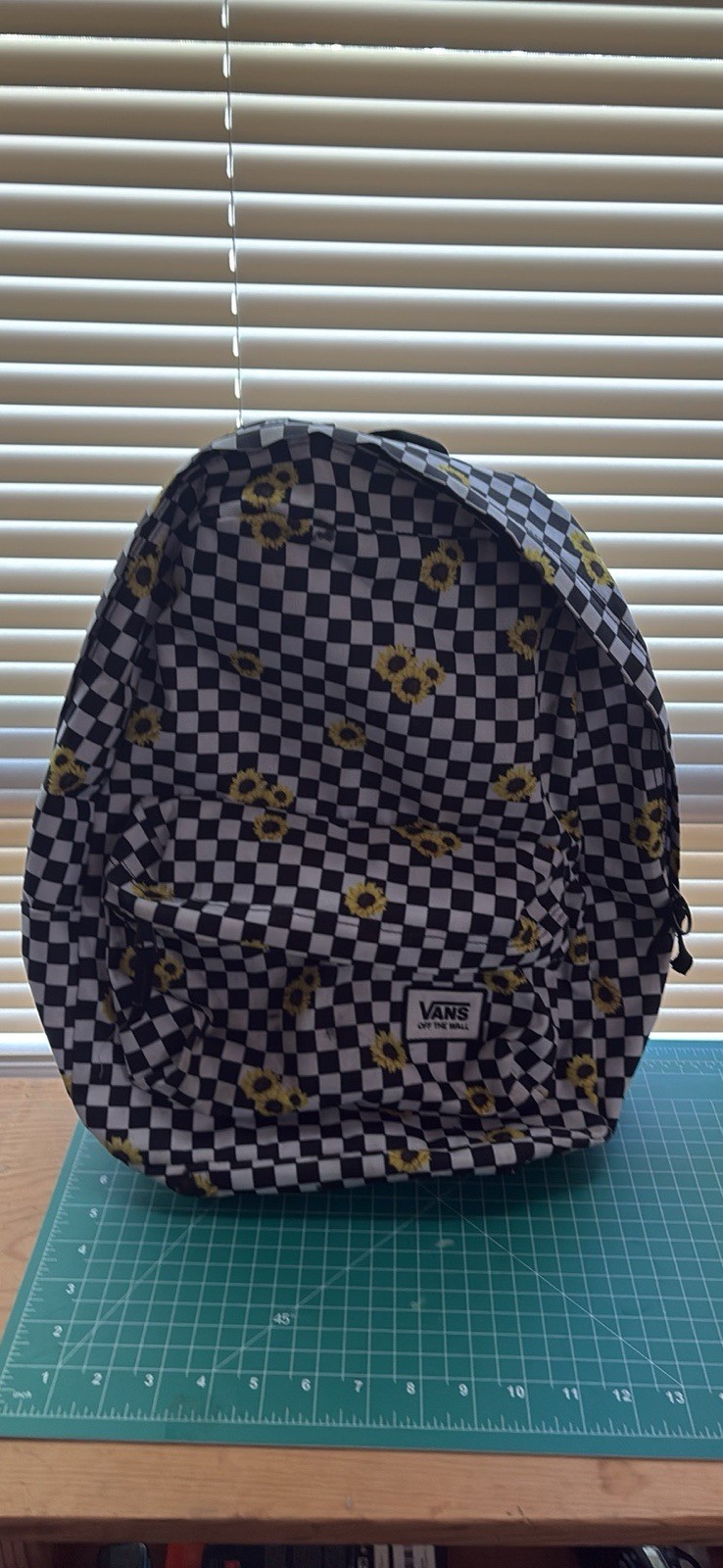 VANS Backpack Sunflower Black White Checkered Pat… - image 1