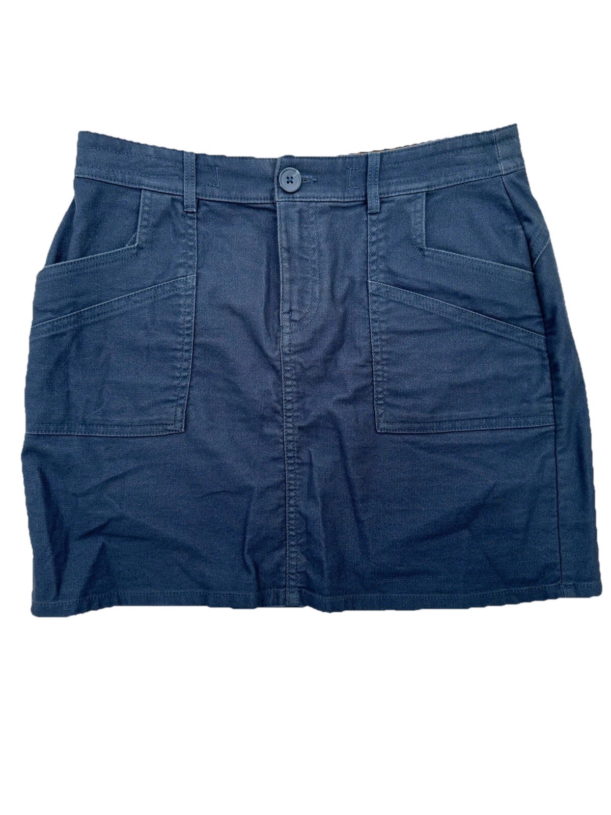 PrAna Skirt Womens Size 6 Nikit Slate Nocturnal Blue Cotton Stretch Mini