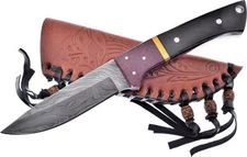 Frost Cutlery Hunter Fixed Knife Damascus Full Tang Blade - CW-4762BHD