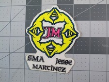 vtg 1990s skateboard sticker - SMA World Industries Jesse Martinez JM yellow