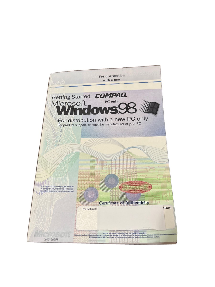 Microsoft Windows 98 Getting Started For Compaq PC Book Manual | eBay Microsoft Windows 98 Getting Started For Compaq PC Book Manual | eBay