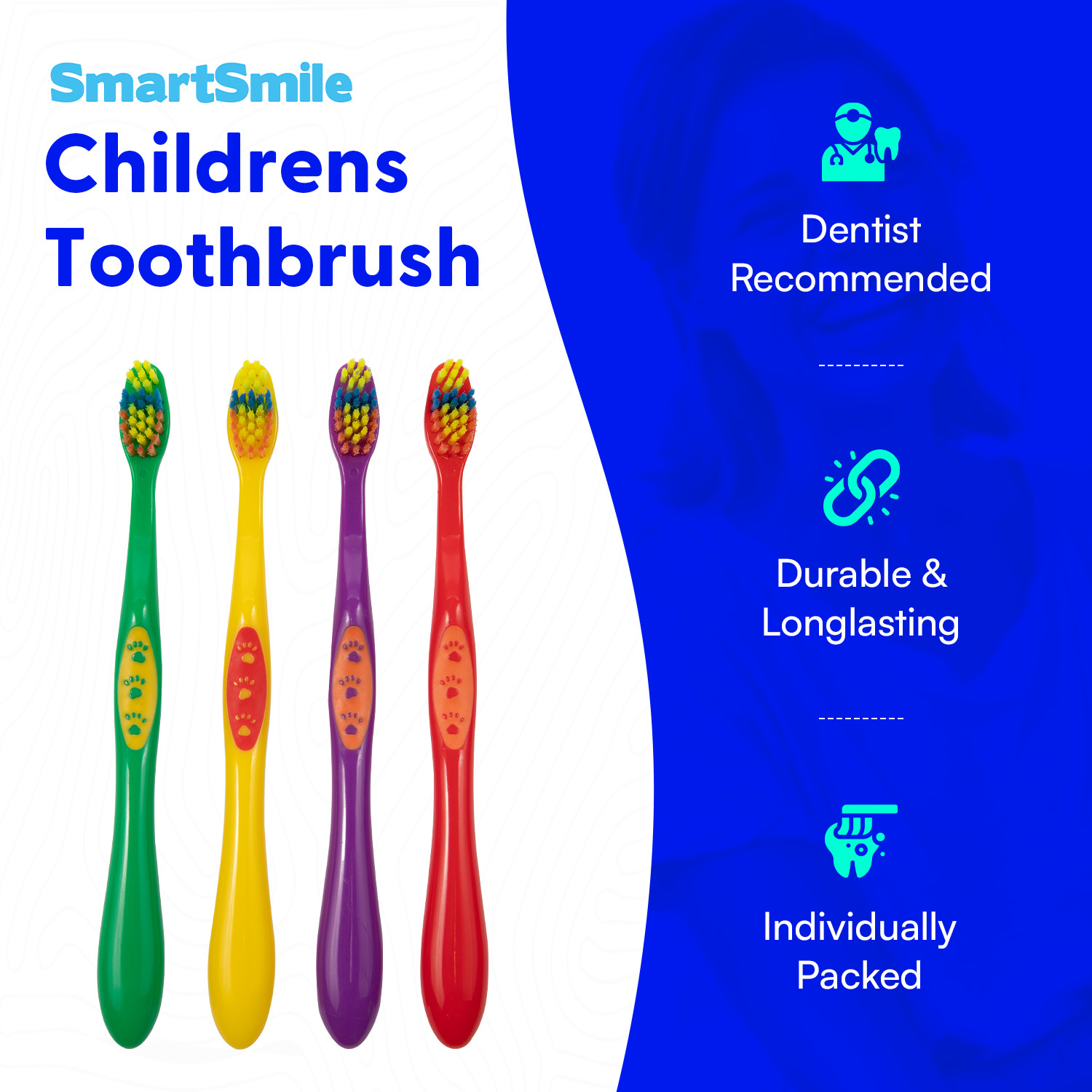 SmartSmile Children&rsquo;s Paw Print Toothbrushes (72 pcs)