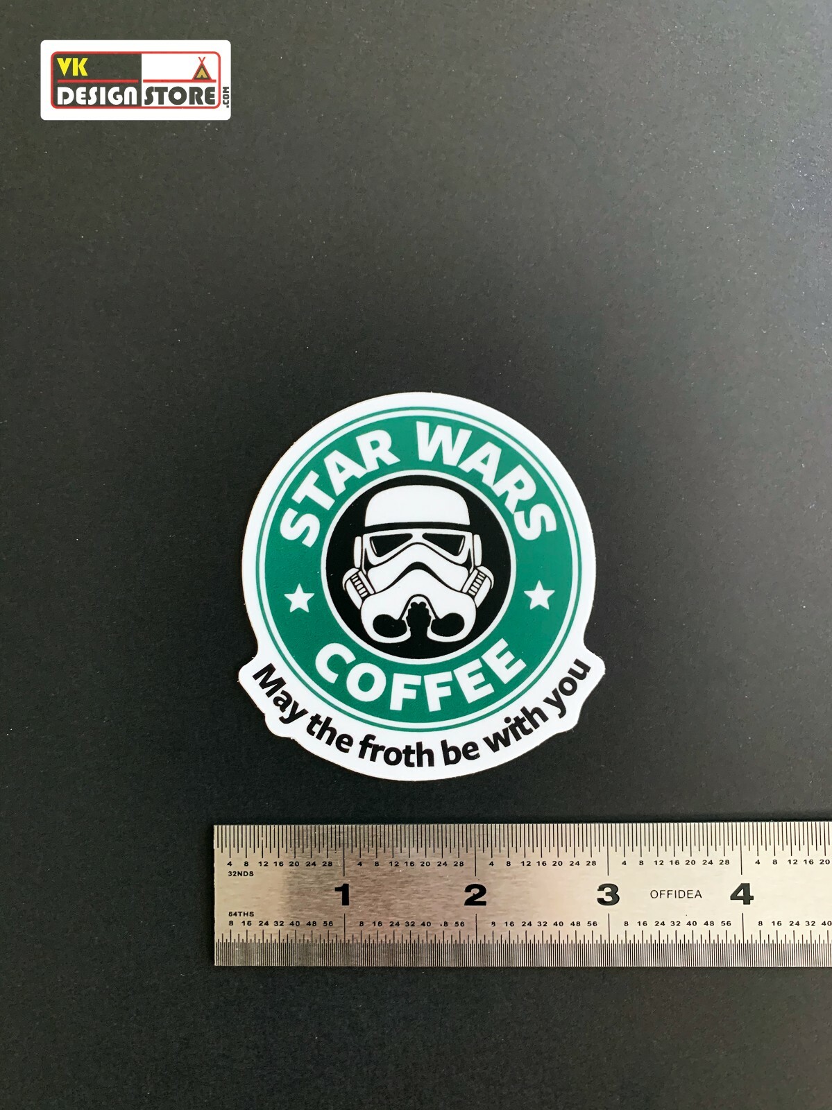 Star Wars coffee - Storm Trooper sticker. Laptop decor. iMac, iPhone sticker. - Picture 4 of 5