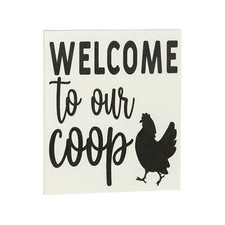 JennyGems Welcome To Our Coop Wood Sign, Chicken Coop Signs, Farmhouse Decor