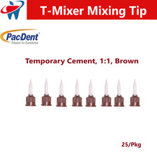 Dental HP T-Mixer Tips Brown, T-Mixing tips 1:1 ratio Temporary Cement Tip 25/Bx