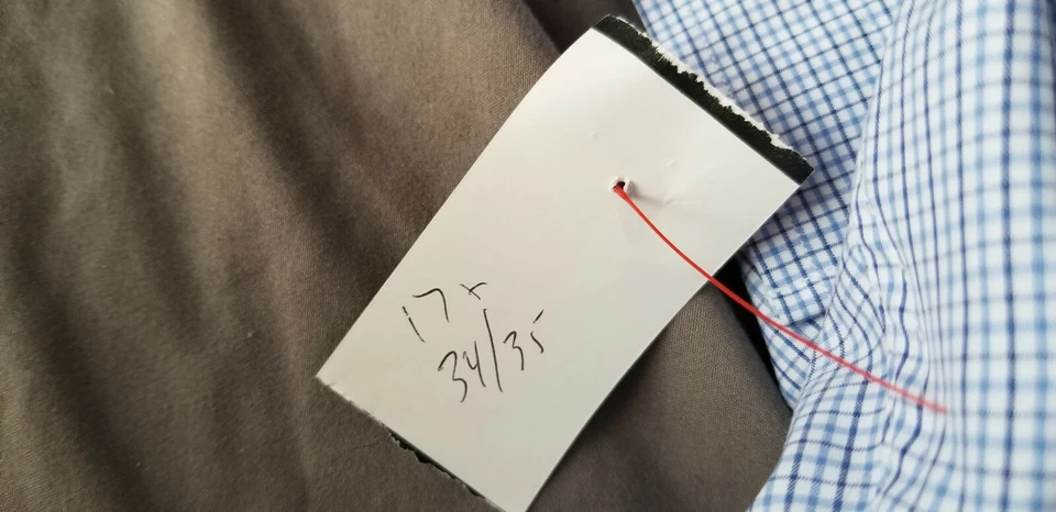 Camisa de vestir polo de manga larga de algodón calce ajustado HART SCHAFFNER MARX para hombre - 17-34/35 Foto 4 de 4