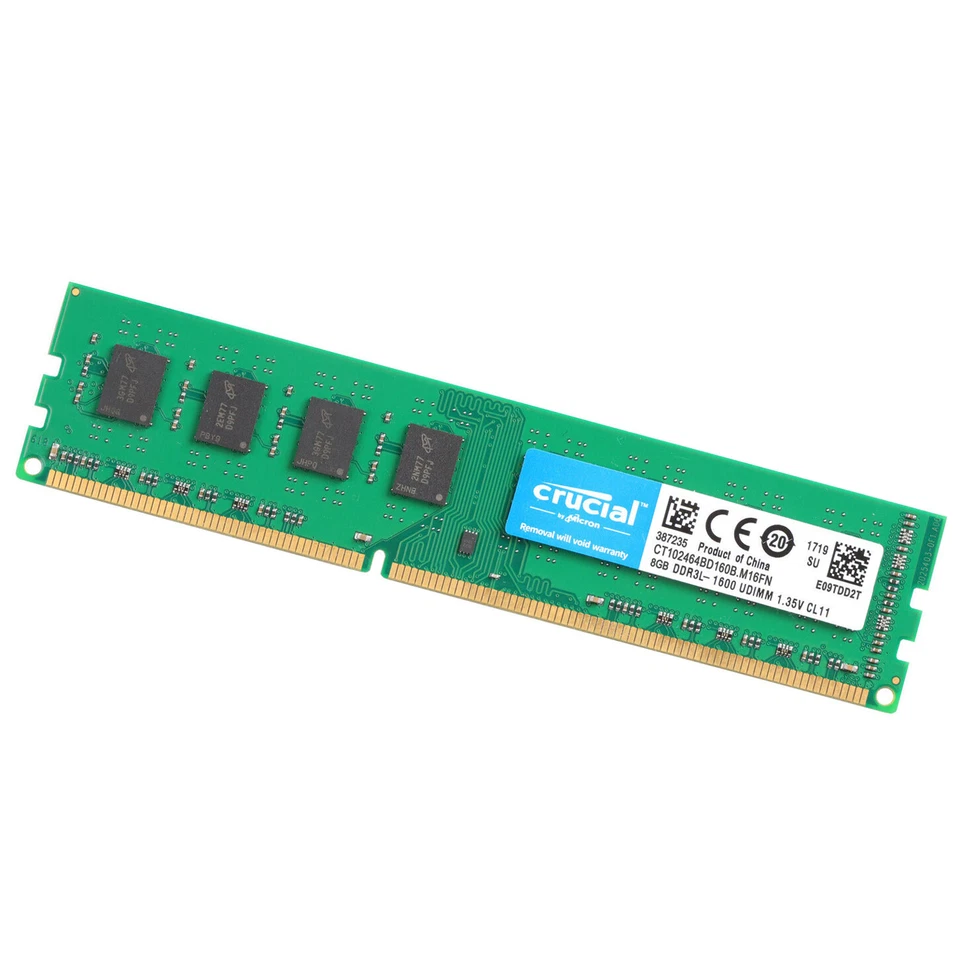 Crucial DDR3L 16GB (2 x 8GB) 2Rx8 1600 MHz PC3L-12800 RAM 240-Pin Desktop Memory - Image 3 of 4