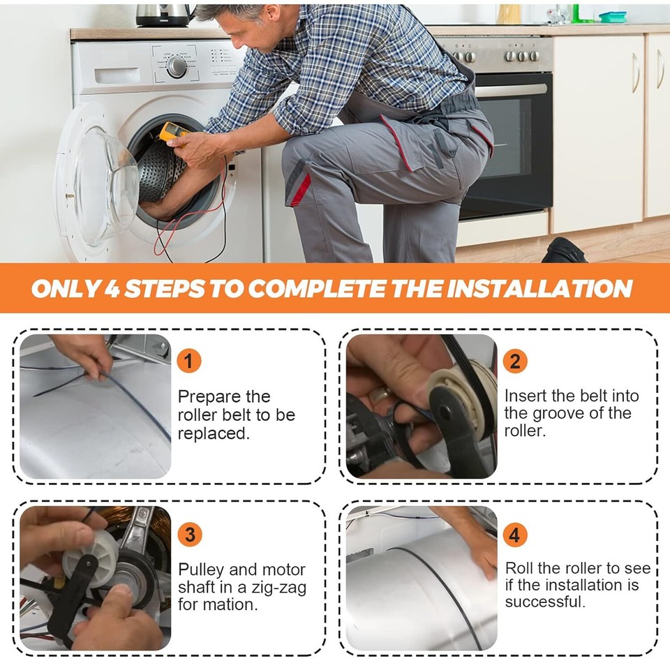 Ricambio Cinghia Essiccatore Cinghia Essiccatore 92 Pollici - Ricambio Per Kenmore, Maytag, Whirlpool, Amana Ricambio 341241 Per Kenmore Maytag - Foto 6