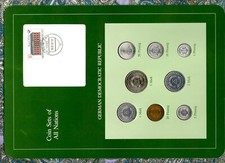 Coin sets of all nations East Germany GDR 1979 UNC 5 Mark 1980 30K  1 Mark 1981