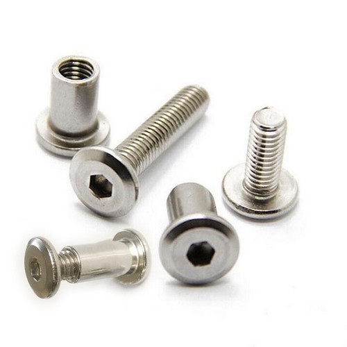 M6 M8 Allen Hex Nut Bolt Flat Nuts Stainless Steel Round Head Sleeve Furniture - Bild 2 von 9