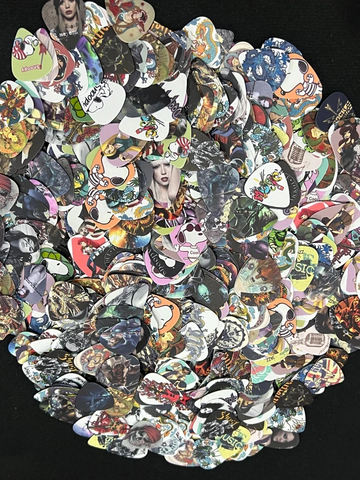 100X Standard Mixed Guitar Picks Plectrums Colourful 0.46 0.73 1.0mm lots Rock - Image 4 of 4