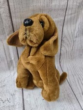 FAO Schwarz Fifth Avenue Soft Brown Barking Puppy Dog Stuffed Animal