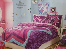 7 pc Circo Reversible Star Power Full Comforter, Shams, & Sheets Set NIP 