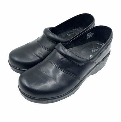 black nursing shoes leather