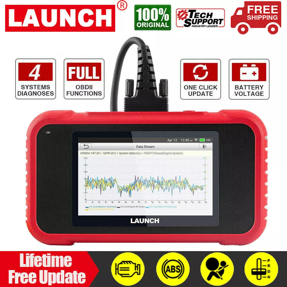 Launch CRP123E OBD2 Code Reader Diagnostic Support Engine ABS Airbag SRS  Transmission Lifetime Free Update