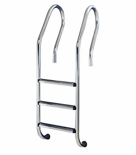 Escalera Piscina Muro estrecho Mixto Acero Inox 316L. 4 Peldaños