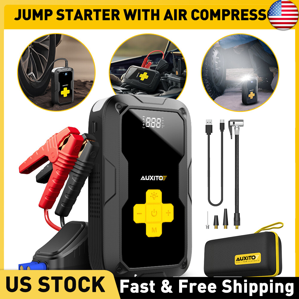 3500A Car Jump Starter Pack 12V Booster Power Bank USB LED LCD Battery Charger